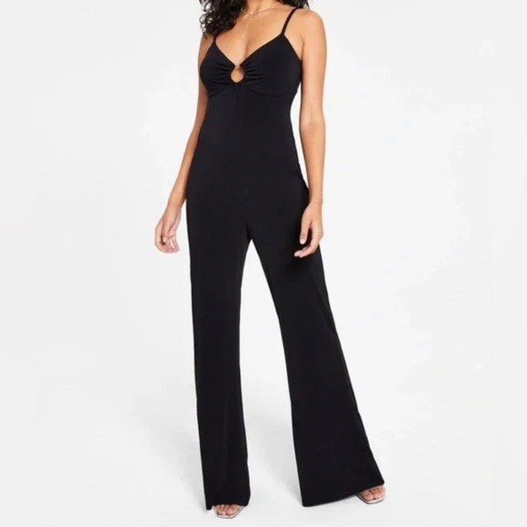 NWT Bar III Size L Jumpsuit Deep Black - Picture 1 of 9